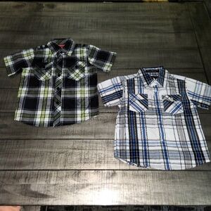 (2) Plaid, Button Up Shirts